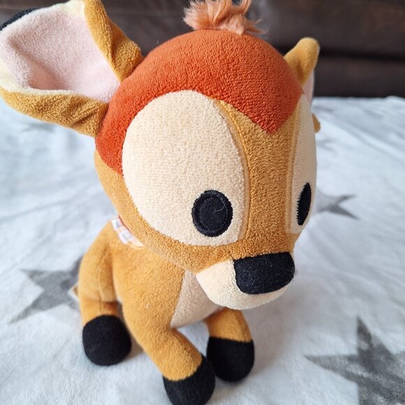 Disney Theme Parks 7" Bambi Plush Bobble Big Head Stuffed Animal Cutie Baby Deer - Picture 1 of 7